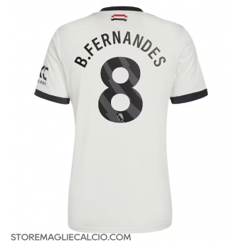 Manchester United Bruno Fernandes #8 Maglia Gara Terza Repliche 2024-25 Maniche Corte